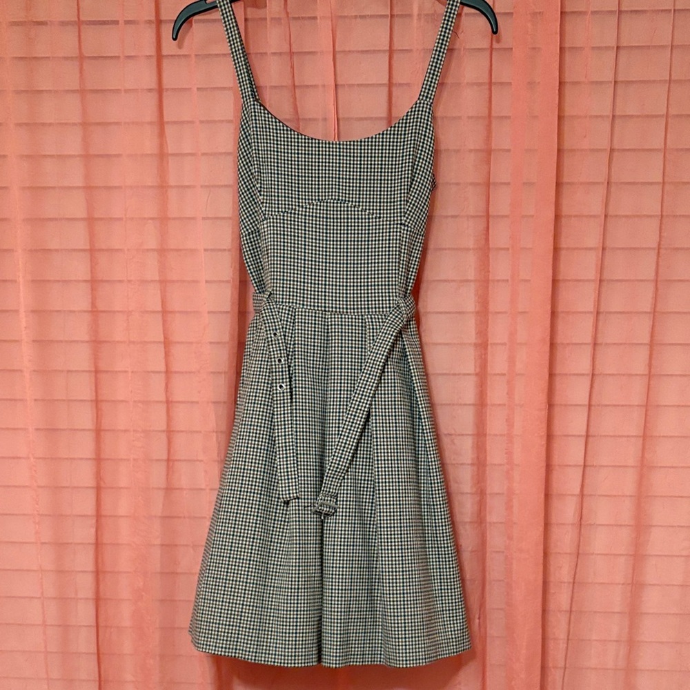 SO Black and White Checkered Mini Dress